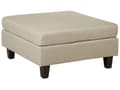 Pikkukuva 1 / 8: Rahi beige kangas verhoiltu puujalat 76 x 76 x 39 cm neliö moderni tyyli