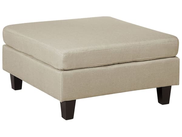 Rahi beige kangas verhoiltu puujalat 76 x 76 x 39 cm neliö moderni tyyli