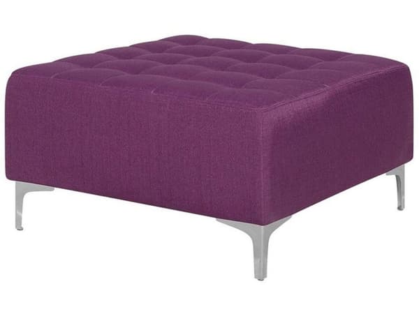 Rahi purppura 80 x 41 x 80 cm kangasverhoilu metalli vaneri neliö vaahtomuovi