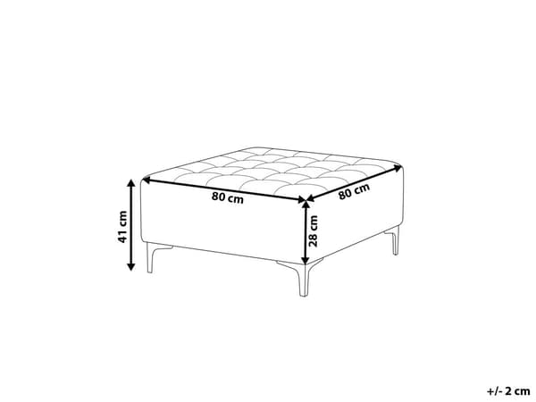 Rahi hiekanruskea 80 x 41 x 80 cm samettiverhoilu metalli vaneri neliö vaahtomuovi