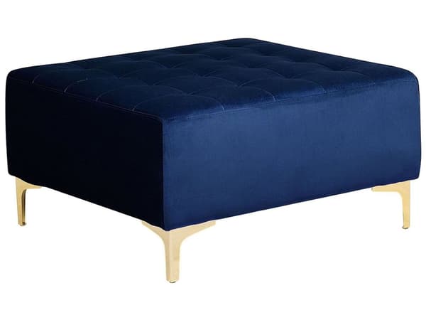 Rahi laivastonsininen 80 x 41 x 80 cm samettiverhoilu metalli vaneri neliö vaahtomuovi