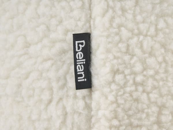 Puf Off White Bomuld Polyester med Lyst Gummitræ 57 x 36 x 31 Kanin med Fødder til Børneværelse Skammel Legetøjsdyr Pigeværelse 4 år Inspiration