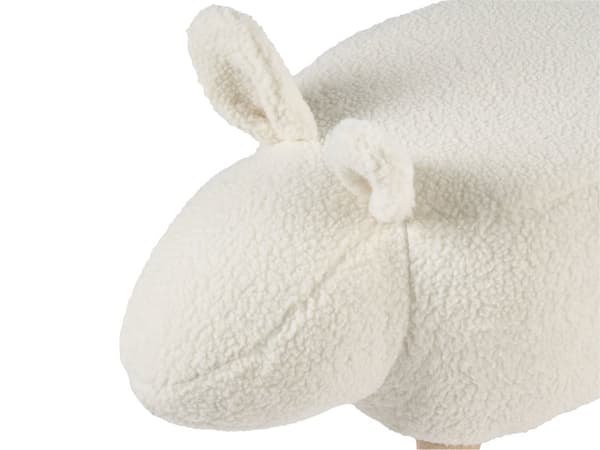 Barnpall Kanin Vitt tyg med Träben