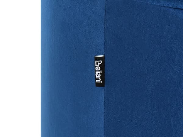 Puf Mørkeblå Polyester Velour 47x47 cm Glam Moderne Design Rund Sæde Fodskammel Boligindretning Stue Soveværelse Spisestue