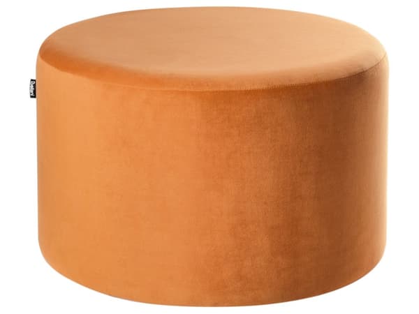Rahi oranssi sametti verhoiltu puu ⌀ 61 x 36 cm pyöreä minimalistinen moderni tyyli