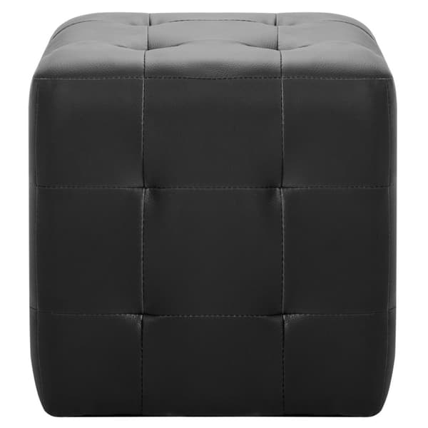 vidaXL Sittpuff 2 st svart 30x30x30 cm konstläder