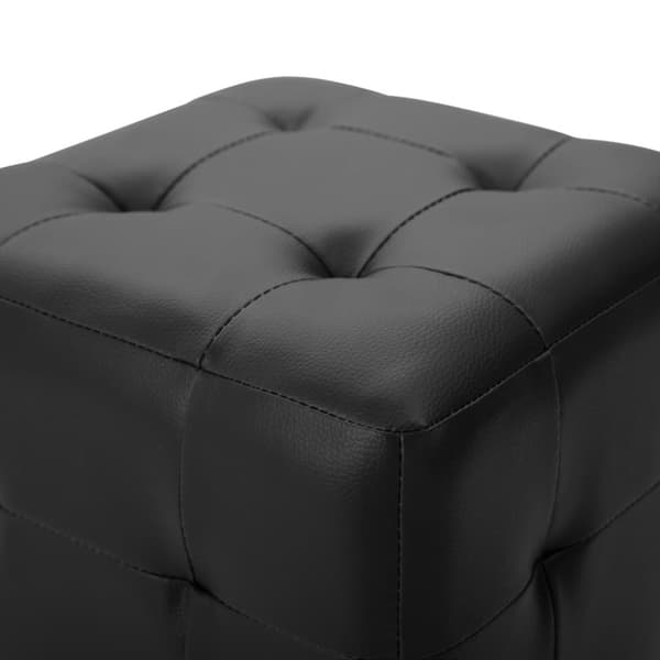 vidaXL Sittpuff 2 st svart 30x30x30 cm konstläder