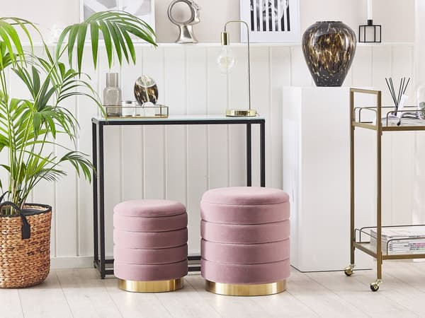 Rahi säilytystila vaaleanpunainen kangas kukkakuvio 2 kpl setti glamour tyyli