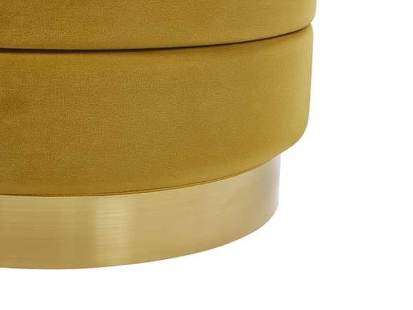 Rahi säilytystila sametti polyesteri verhoilu sinapinkeltainen pyöreä 2 kpl moderni retro tyyli