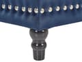 Miniatyrbillede 7 af 8: Puf med Opbevaring Mørkeblå Polyester Velour 37x37 cm Sæde Glam Traditionel Design Blå Chesterfield Mønster Gummitræ Indretning Stue Spisestue