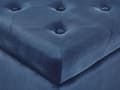 Miniatyrbillede 8 af 8: Puf med Opbevaring Mørkeblå Polyester Velour 37x37 cm Sæde Glam Traditionel Design Blå Chesterfield Mønster Gummitræ Indretning Stue Spisestue