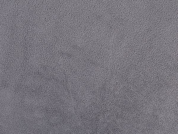 Puf Grå Velour og Sølv Rustfrit Stål 36 x 36 cm Rund Sæde Metallisk Moderne Glam Industriel Design Boligindretning Soveværelse Stue