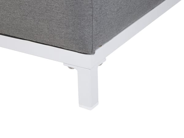 Ottoman Grå Polyester 83 x 83 cm Moderne Fodskammel Udendørs Nonwood Vedligeholdelsesfri Havemøbler Quickdry Skum Vandtæt Hynde til Have