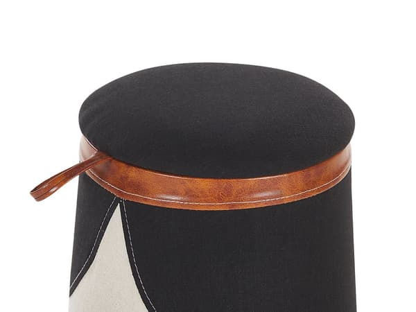 Puf Beige Sort Brun Kunstlinned Opbevaring Moderne Design Fodskammel Skammel Fodstøtte Siddepuf Børneværelse