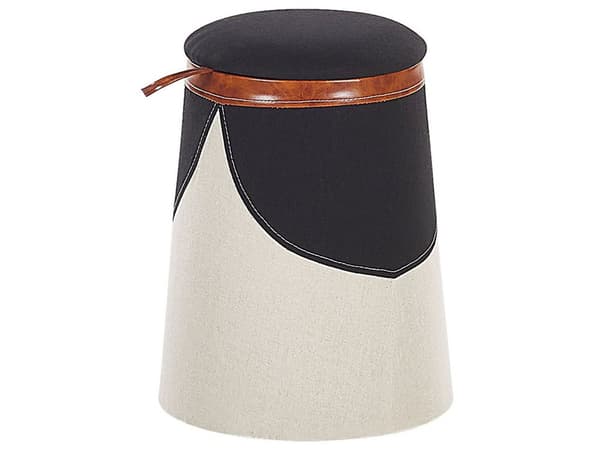 Puf Beige Sort Brun Kunstlinned Opbevaring Moderne Design Fodskammel Skammel Fodstøtte Siddepuf Børneværelse