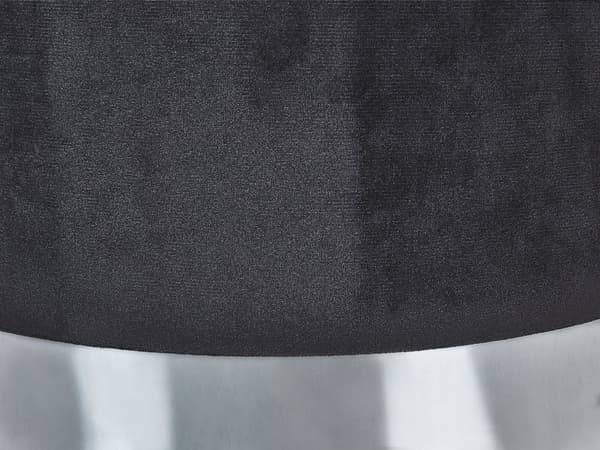 Set med 2 sittpuffar med förvaring Svart Polyester Sammet Fotpall Glam Design