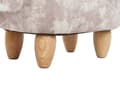 Miniatyrbild 9 av 10: Barn Djurpall Beige Sammet med Förvaring Träben Barn Sittplats