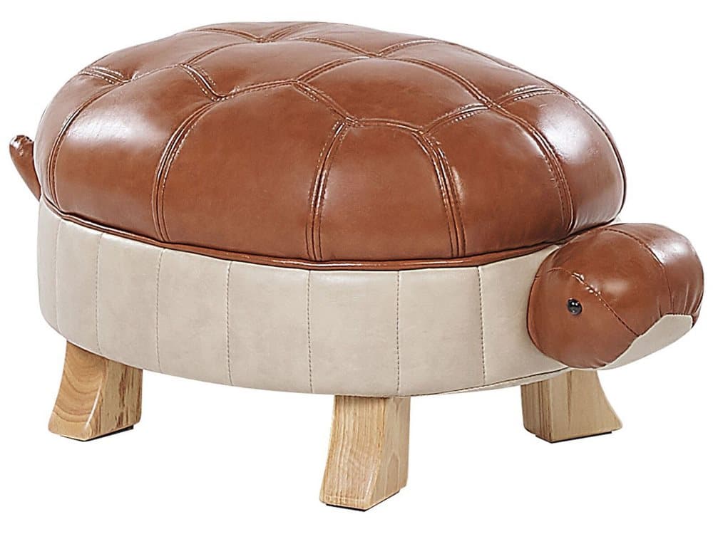 Sittpuff konstläder brun TURTLE