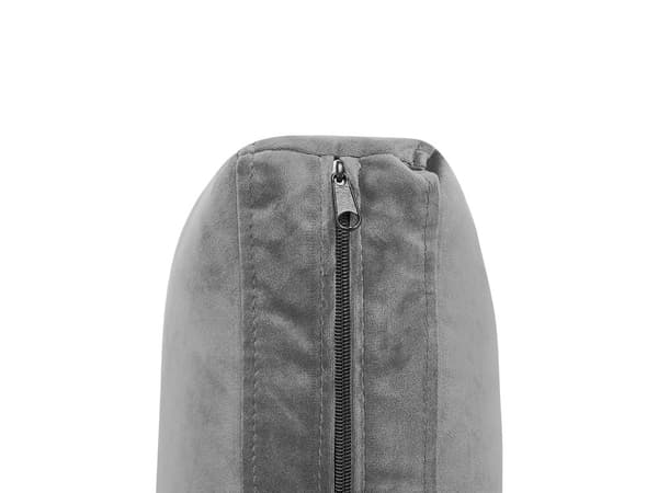 Fodskammel Grå Velour Polstret 85 x 85 cm Firkantet Moderne Glam Design Puf Skammel Fodstøtte Siddepuf Sæde Boligindretning Stue Soveværelse