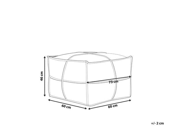 Puf Brun Kunstlæder Bomuld EPS Kugler 60 x 45 cm Firkantet Moderne Rustik Design Skammel Fodstøtte Stue Indretning Boligindretning Soveværelse