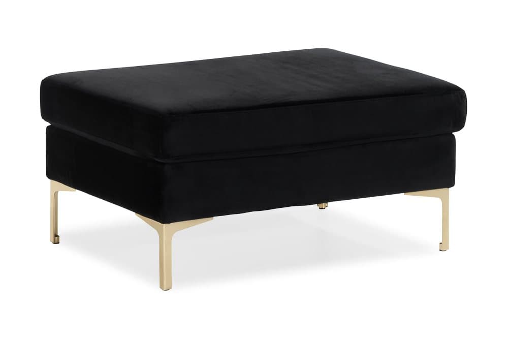 DEANDRE Fotpall Sammet Svart