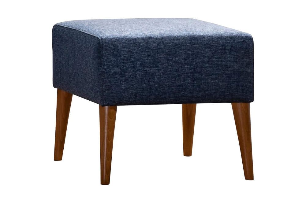 KIERSTEN Fotpall Mörkblå