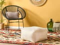 Miniatyrbillede 2 af 6: Puf Beige Polyester 50 x 30 cm Firkantet Stor Siddepuf Polstret Skammel til Stue Moderne Skandinavisk Indretning til Soveværelse Børneværelse