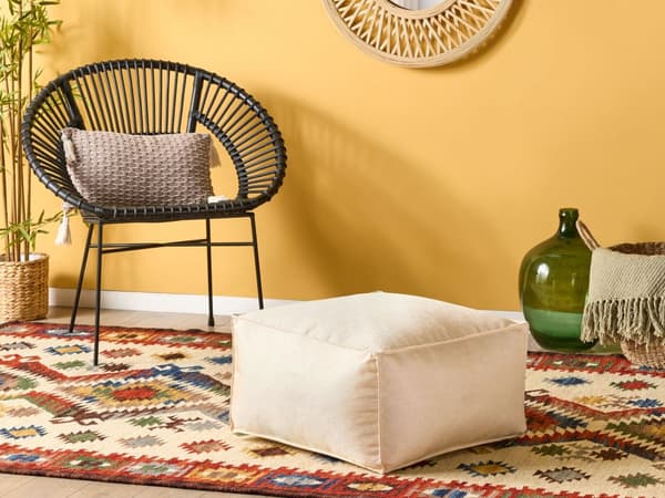 Rahi vaalea beige 50 x 30 x 50 cm polyesteri EPS-helmitäyte neliö monikäyttöinen skandinaavinen