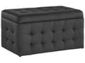 Pikkukuva 1 / 8: Rahi musta sametti verhoiltu 72 x 42 x 40 cm säilytystilalla tuftattu suorakulmio retro glamour tyyli