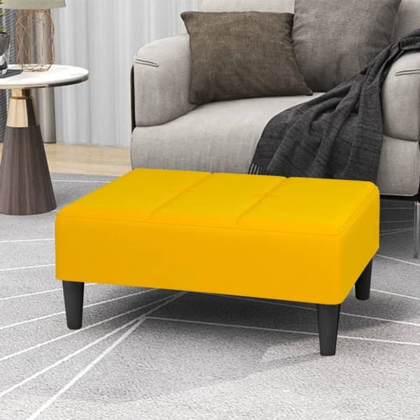 vidaXL fodskammel 78x56x32 cm fløjl gul