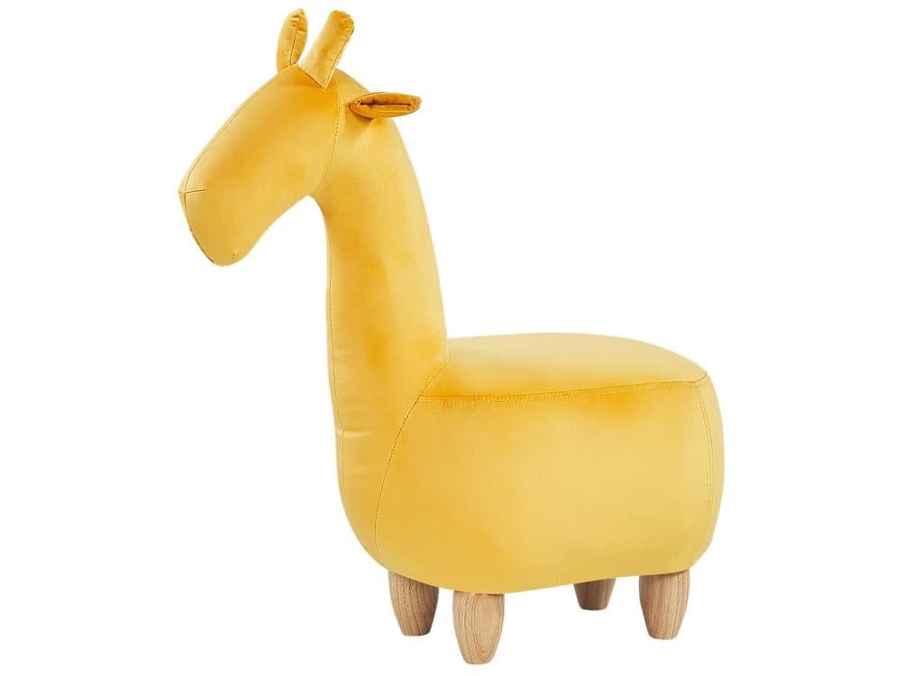 Sammetsdjurspall Gul GIRAFF