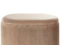 Pikkukuva 6 / 8: Rahi beige sametti verhoiltu puu 55 x 35 x 41 cm säilytystilalla ovaali tikattu moderni glamour tyyli