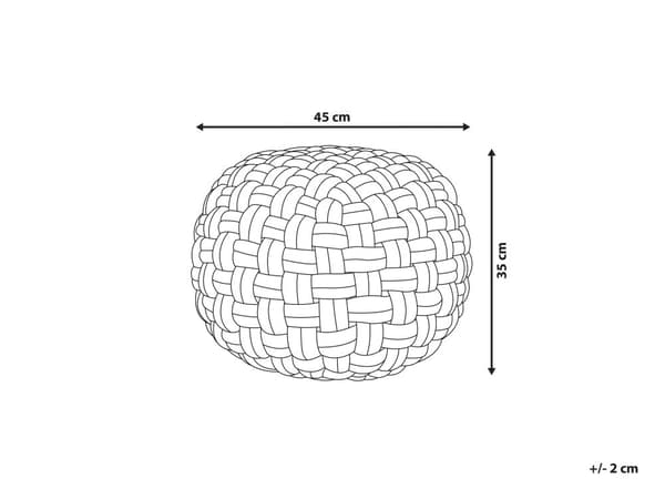 Rahi punainen 45 x 35 x 45 cm sametti käsintehty pyöreä polystyreenihelmitäyte