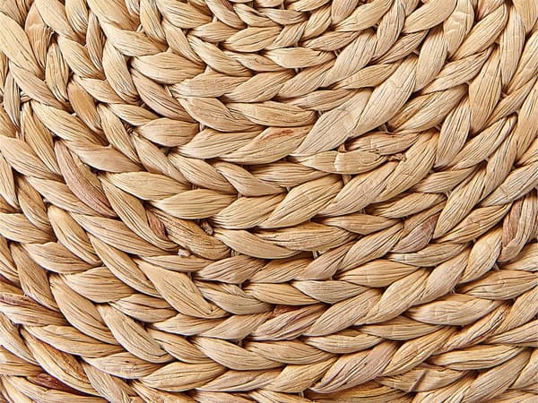 Golvkudde Naturlig Vattenhyacint 40 x 40 x 10 cm Rund Boho Modern Sittpuff
