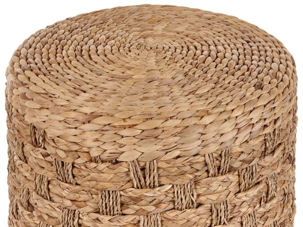 Naturlig Vandhyacint Puf 40 cm Skammel Boho Fodskammel Tilbehør