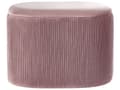 Miniatyrbillede 4 af 8: Puf med Opbevaring Lyserød Velour Polstret Rillet Siddepuf Rund Oval Skum Sæde Tilbehør Fodskammel til Stue Soveværelse Pigeværelse Glamour