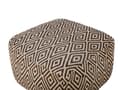 Pikkukuva 4 / 5: Rahi beige ruskea villaa 60 x 60 x 40 cm geometrinen kuviointi kuutio boho moderni tyyli