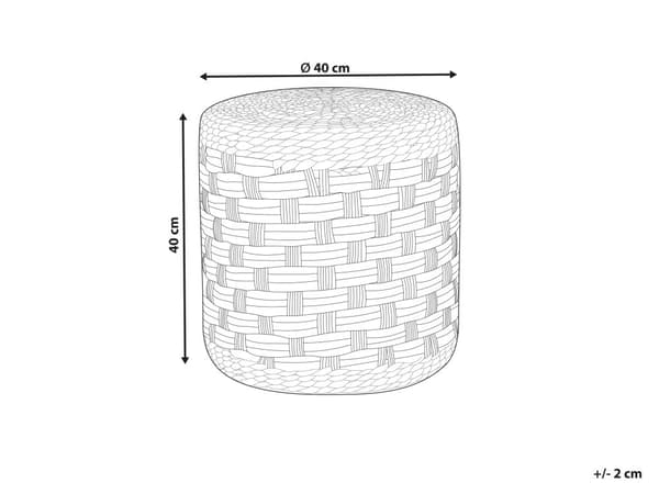 Puff Naturlig Sjögräs Vattenhyacint 40 cm Frigolitfyllning Ottoman Boho-stil