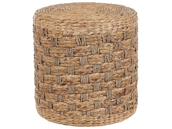 Puff Naturlig Sjögräs Vattenhyacint 40 cm Frigolitfyllning Ottoman Boho-stil