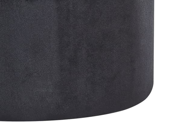Sett med 2 Oppbevaringspuffer Svart Polyester Fotskammel Glamorøs