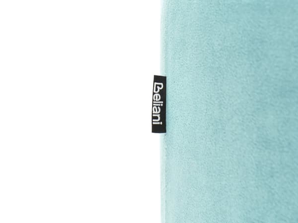 Rund ottoman i mintgrønn fløyel Pouffe Fotskammel Glam