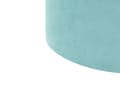 Miniatyrbilde 6 av 7: Rund ottoman i mintgrønn fløyel Pouffe Fotskammel Glam