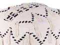 Miniatyrbilde 4 av 7: Puff Beige med Svarte Bomulls Strikkede Dekorative Dusker Boho Design