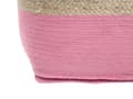 Miniatyrbilde 6 av 7: Puff Ottoman Rosa Jute EPS Perler Fyll Kvadratisk 44 x 44 cm Boho-stil