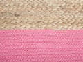 Miniatyrbilde 7 av 7: Puff Ottoman Rosa Jute EPS Perler Fyll Kvadratisk 44 x 44 cm Boho-stil