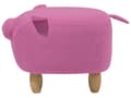 Miniatyrbilde 4 av 9: Dyr Gris Barn Krakk Rosa Stoff Treben Barnehage Fotskammel