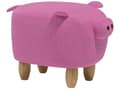 Miniatyrbilde 1 av 9: Dyr Gris Barn Krakk Rosa Stoff Treben Barnehage Fotskammel