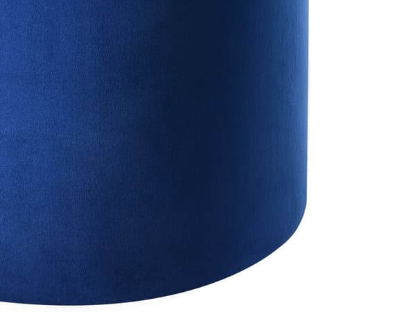 Puff Mørkeblå Fløyel MDF ø 47 cm Rund form Moderne design Fotskammel Stue Soverom Gang