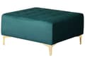 Miniatyrbilde 1 av 5: Fotskammel Blågrønn Velour 80 x 41 x 80 cm Tuftet stoff Gullfarget ben Frikantet Puff Moderne Klassisk