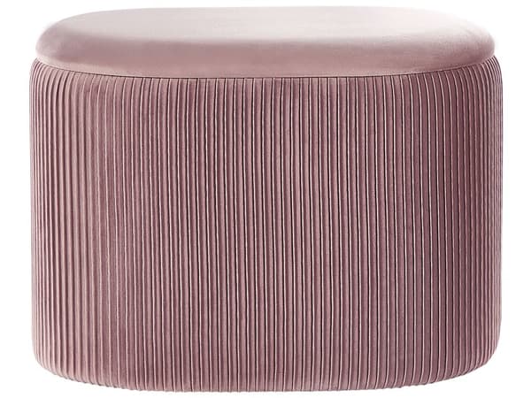 Puff Rosa Glamorøst Oppbevaring Fotskammel Stue Soverom